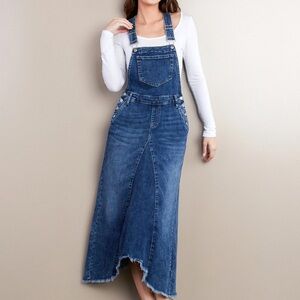 WashLab Blue Women's Overall Dress